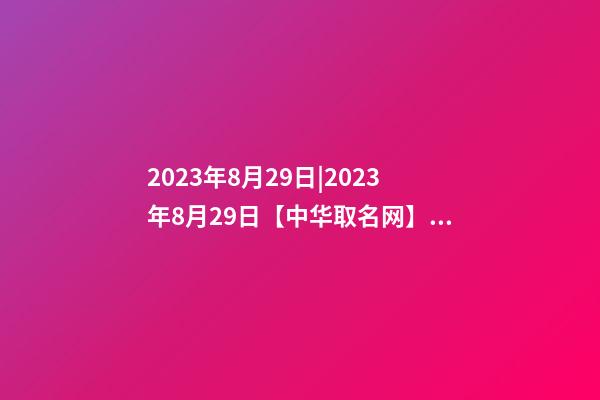 2023年8月29日|2023年8月29日【中华取名网】西安XXX照明签约-第1张-公司起名-玄机派